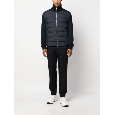 Moncler Padded cotton-blend Cardigan Blue UKMCS29303