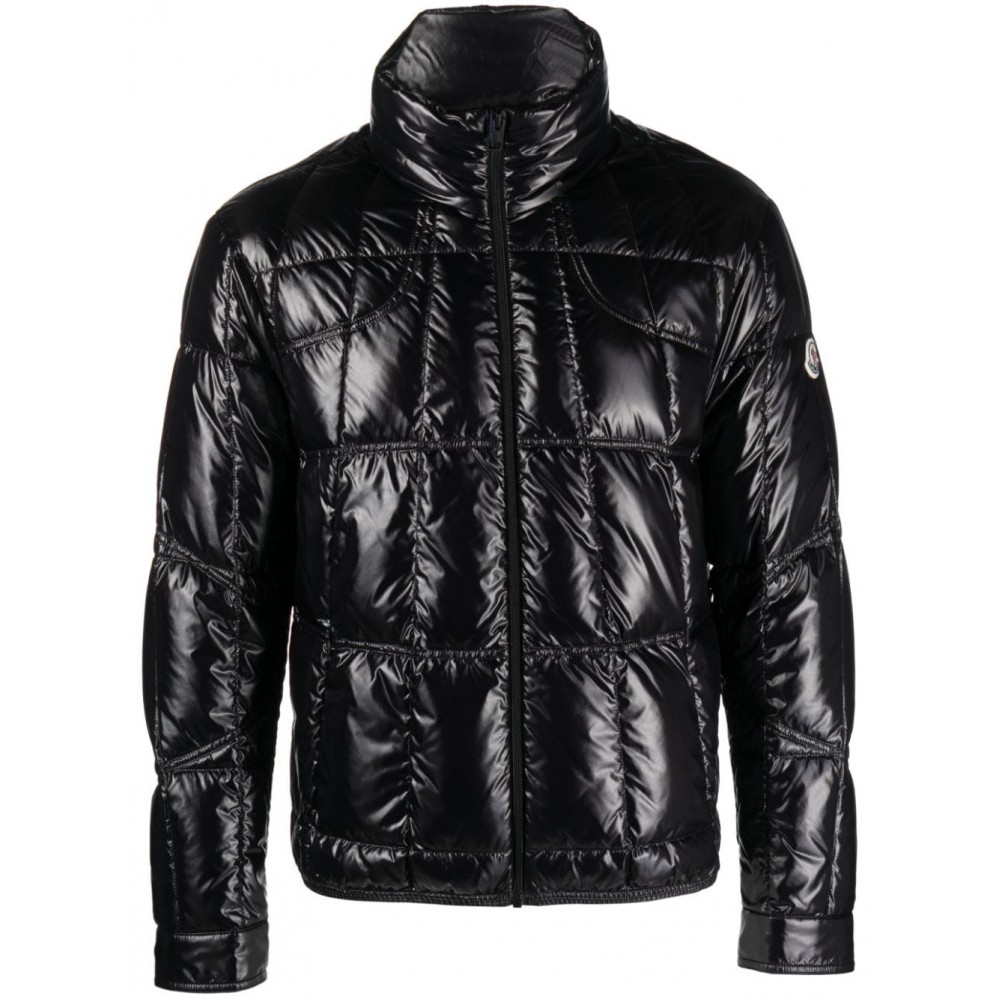 Moncler Tevel high-shine Padded Jacket Black MCS29560