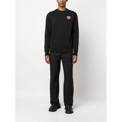 Moncler logo-patch Cotton Sweatshirt Black UKMCS28935