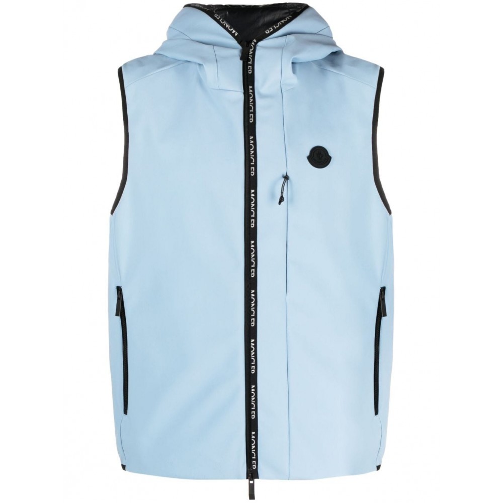 Moncler detachable-sleeves Hooded Jacket Blue MCS28395