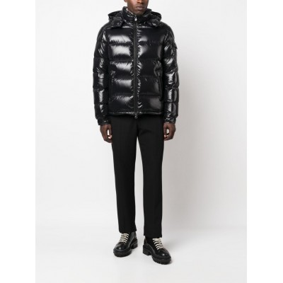 Moncler Maya zip-up Padded Hooded Jacket Black MCS29227