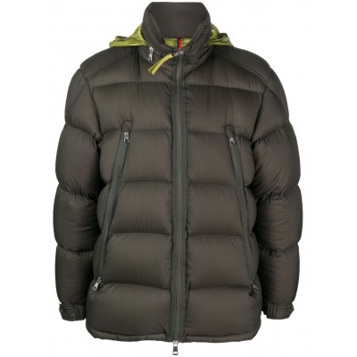 Moncler Nervion logo-patch Hooded Jacket Green MCS29278