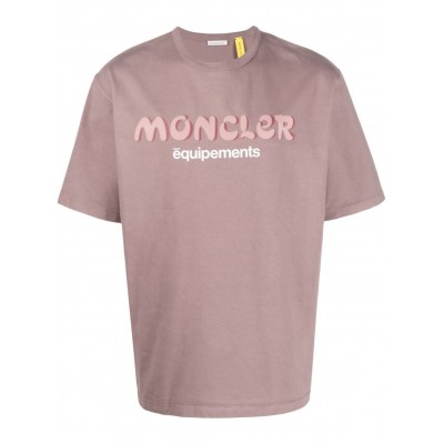 Moncler x Salehe Bembury logo-print T-shirt Pink UKMCS29638