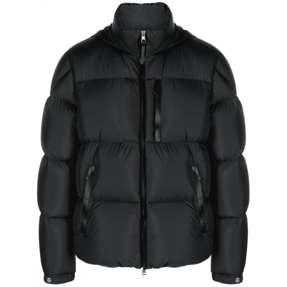 Moncler Besbre leather-trim Puffer Jacket Black MCS28202