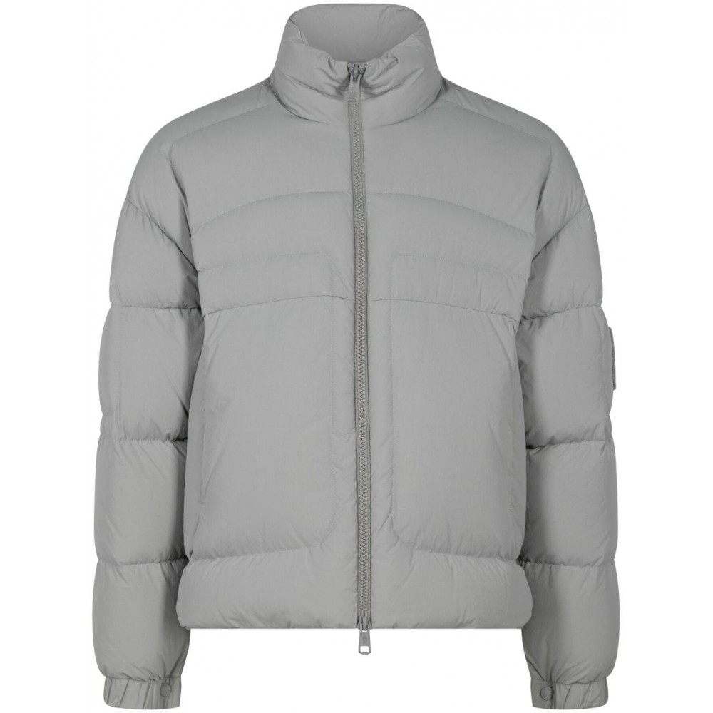 Moncler Dofida logo-patch Padded Jacket Grey MCS28407