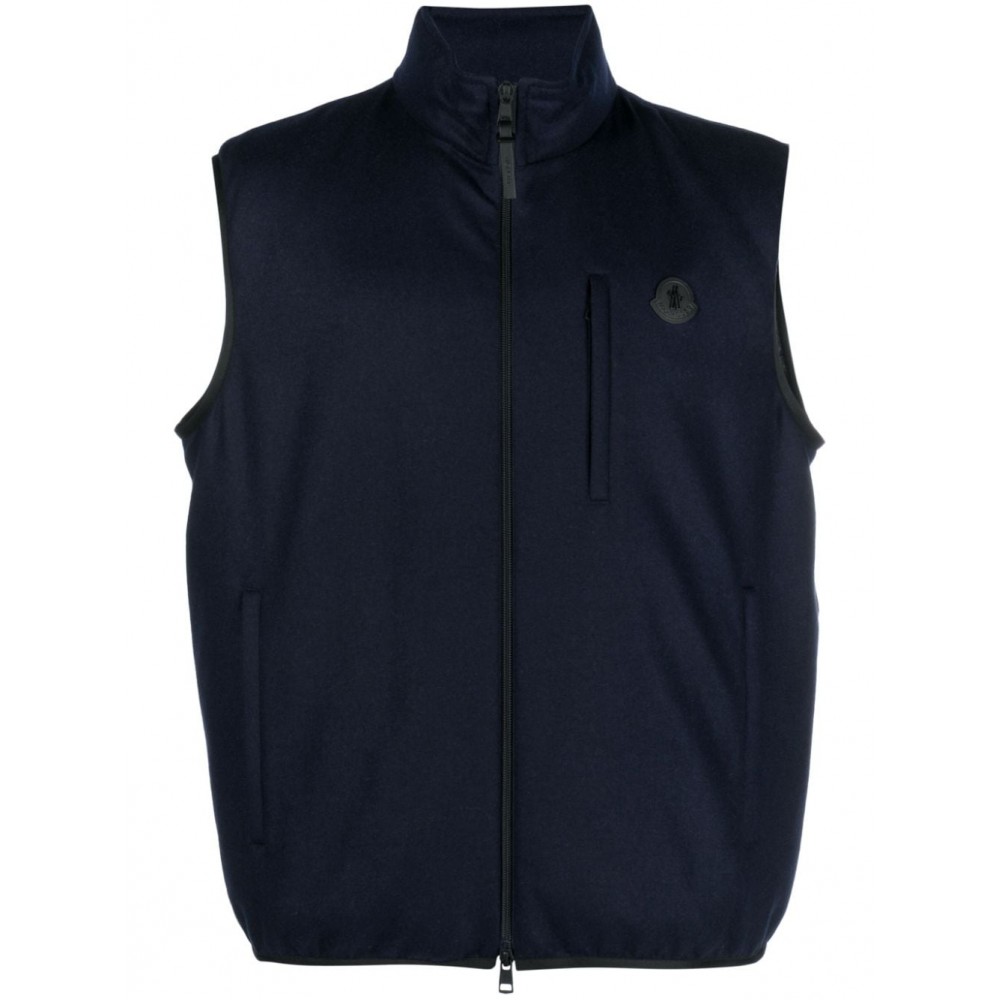 Moncler Tumba Padded cashmere-blend Gilet Blue MCS29587