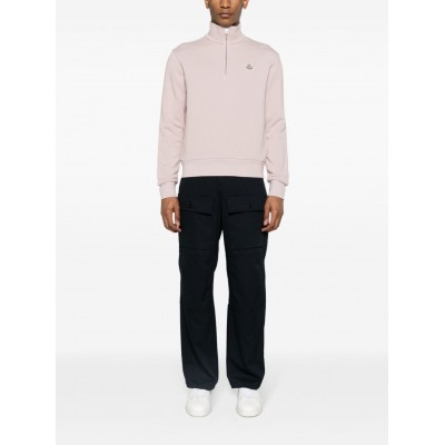 Moncler logo-patch Cotton Sweatshirt Pink UKMCS28937