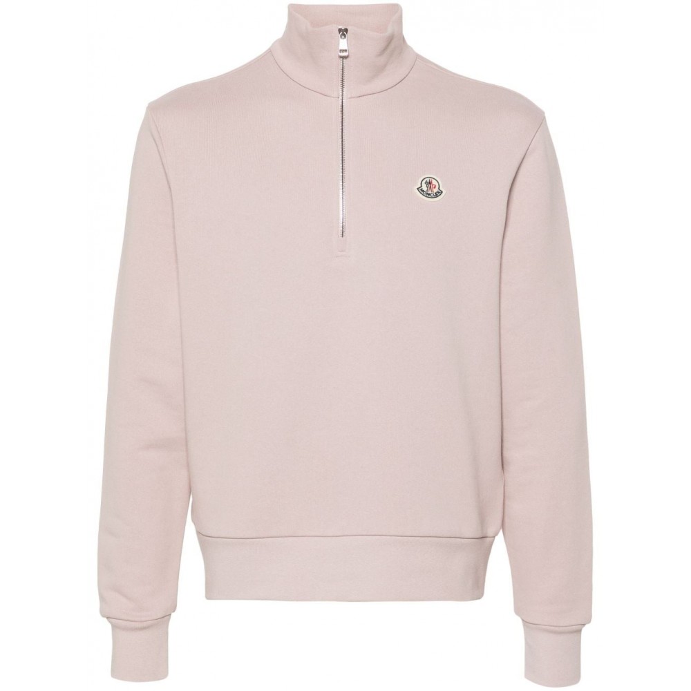 Moncler logo-patch Cotton Sweatshirt Pink UKMCS28937