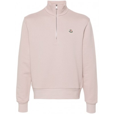 Moncler logo-patch Cotton Sweatshirt Pink UKMCS28937