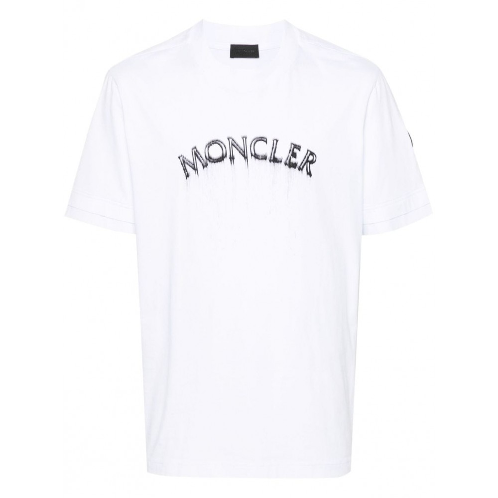 Moncler logo-print Cotton T-shirt White MCS29105