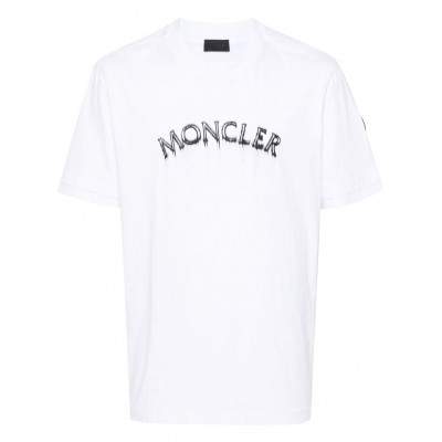 Moncler logo-print Cotton T-shirt White MCS29105