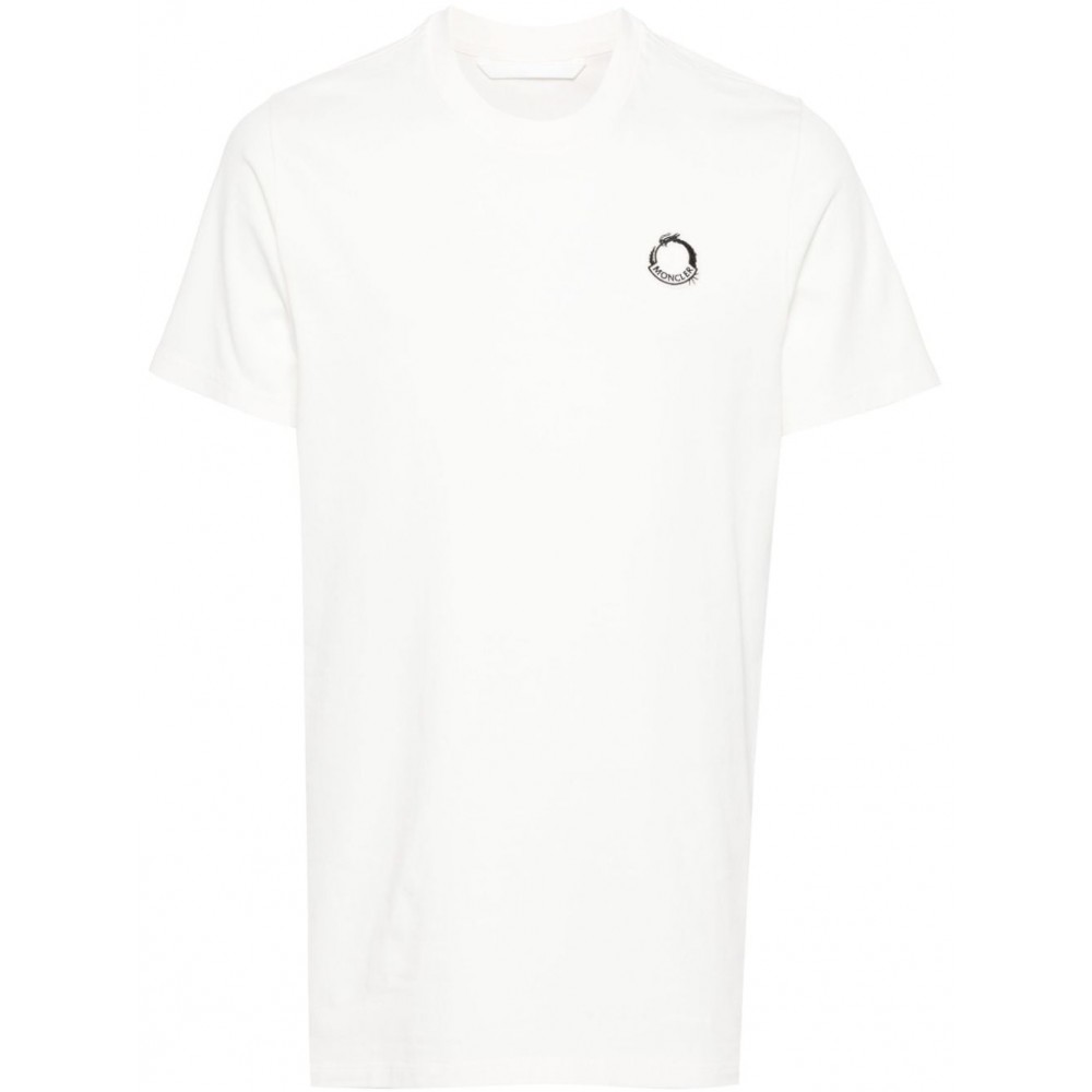 Moncler applique-logo Cotton T-shirt Neutrals MCS28099