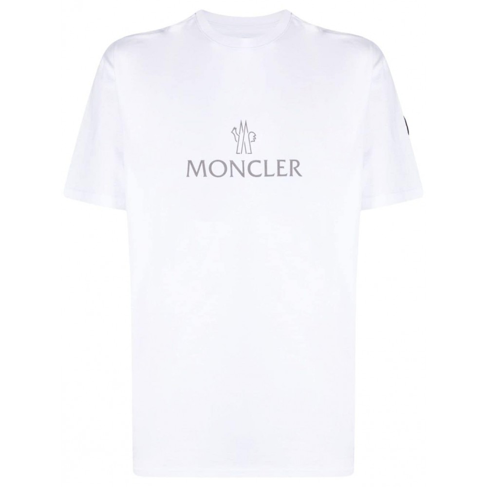 Moncler logo-print Cotton T-shirt White CAMCS29113