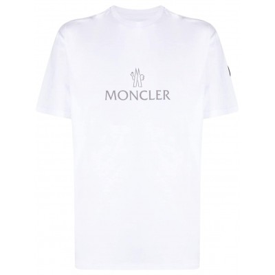 Moncler logo-print Cotton T-shirt White CAMCS29113