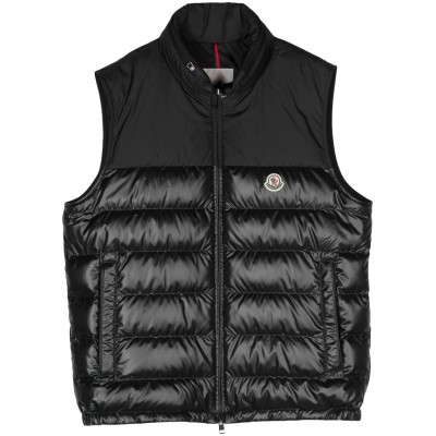 Moncler logo-patch down-feather Gilet Black MCS28962