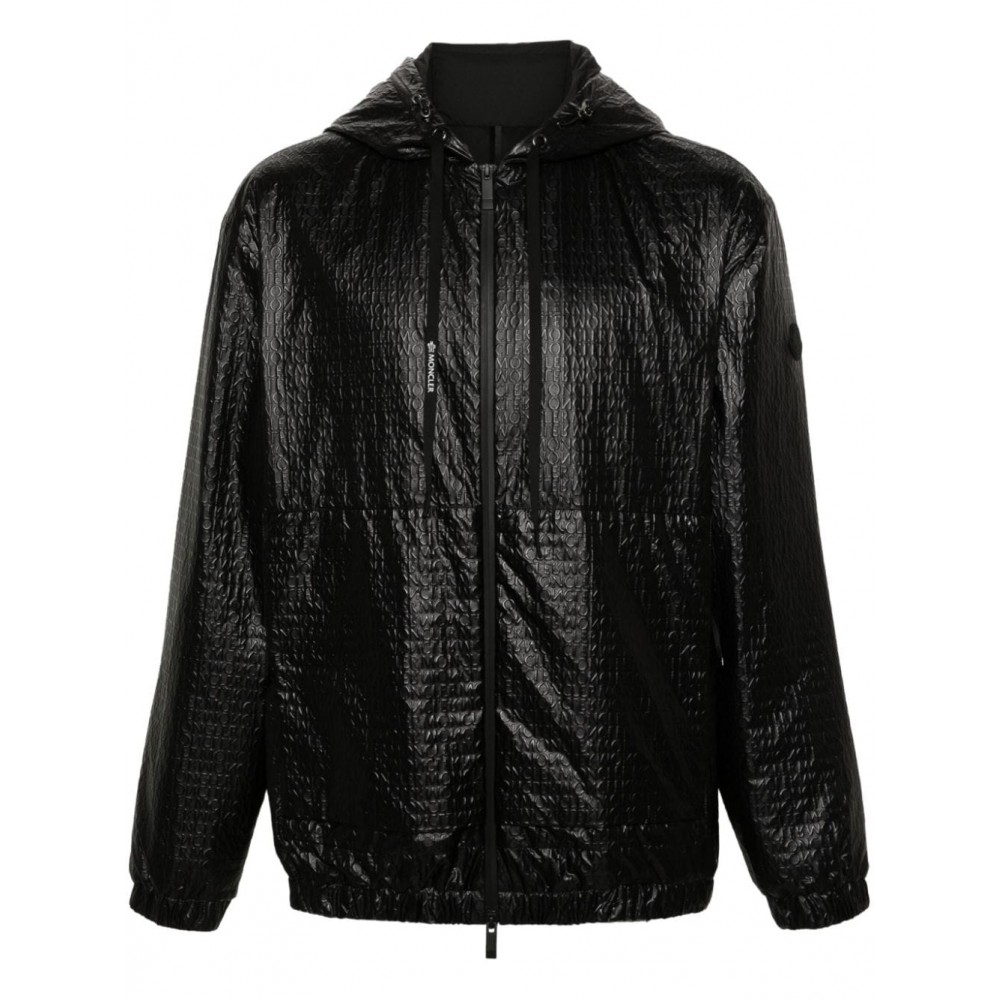 Moncler logo-embossed Hooded Jacket Black MCS28858