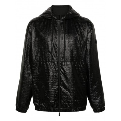 Moncler logo-embossed Hooded Jacket Black MCS28858