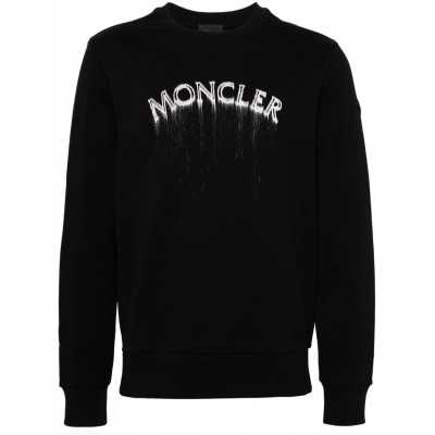 Moncler logo-print faded-effect Sweatshirt Black MCS29119