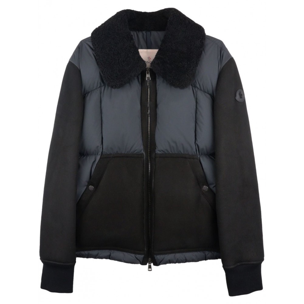 Moncler Gers Shearling Puffer Jacket Black MCS28532