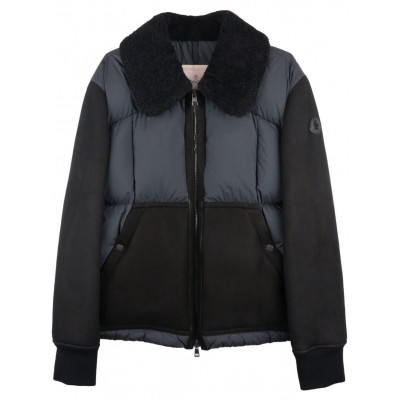 Moncler Gers Shearling Puffer Jacket Black MCS28532