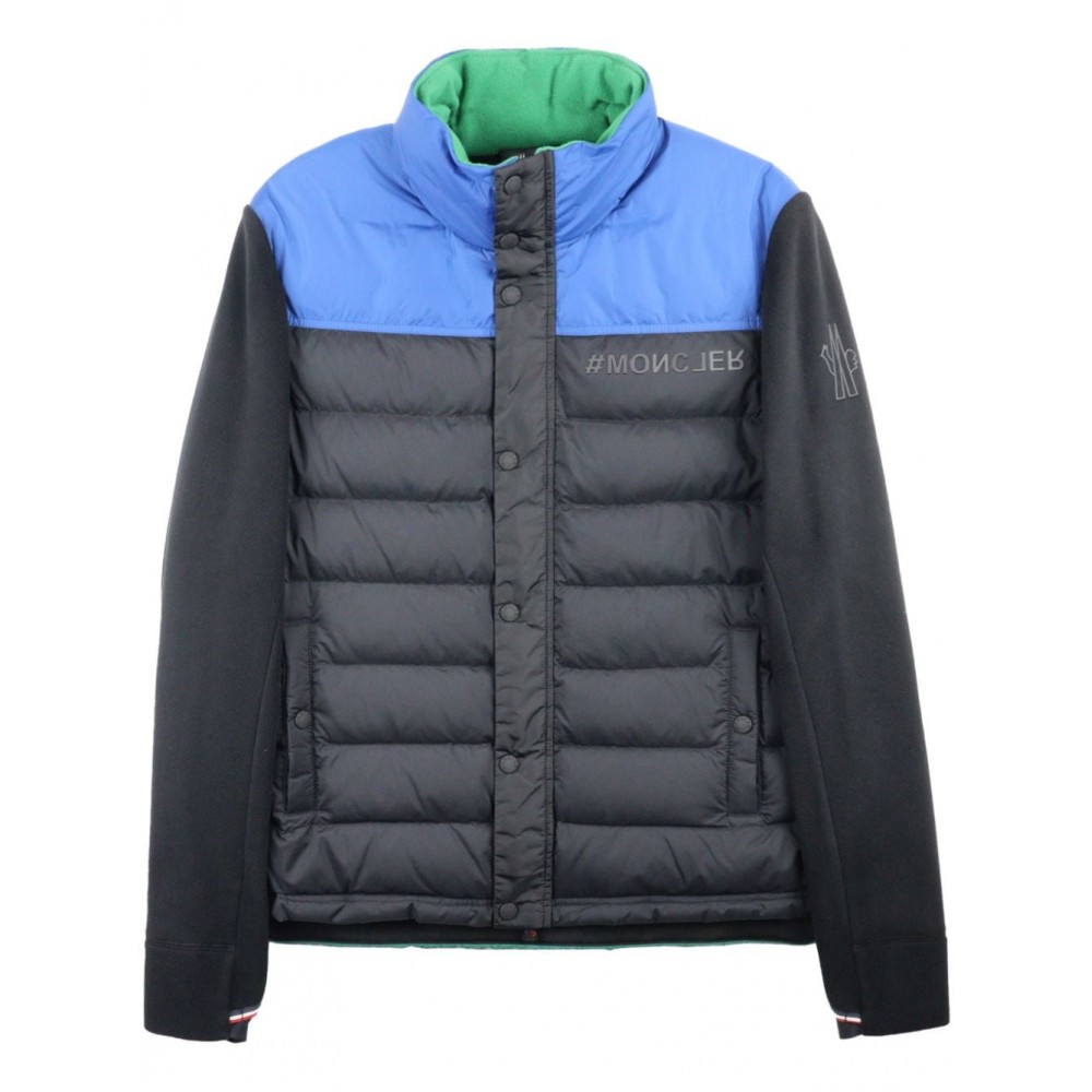 Moncler zip-up Panelled Puffer Jacket Blue MCS29664