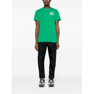 Moncler logo-print Cotton T-shirt Green MCS29095