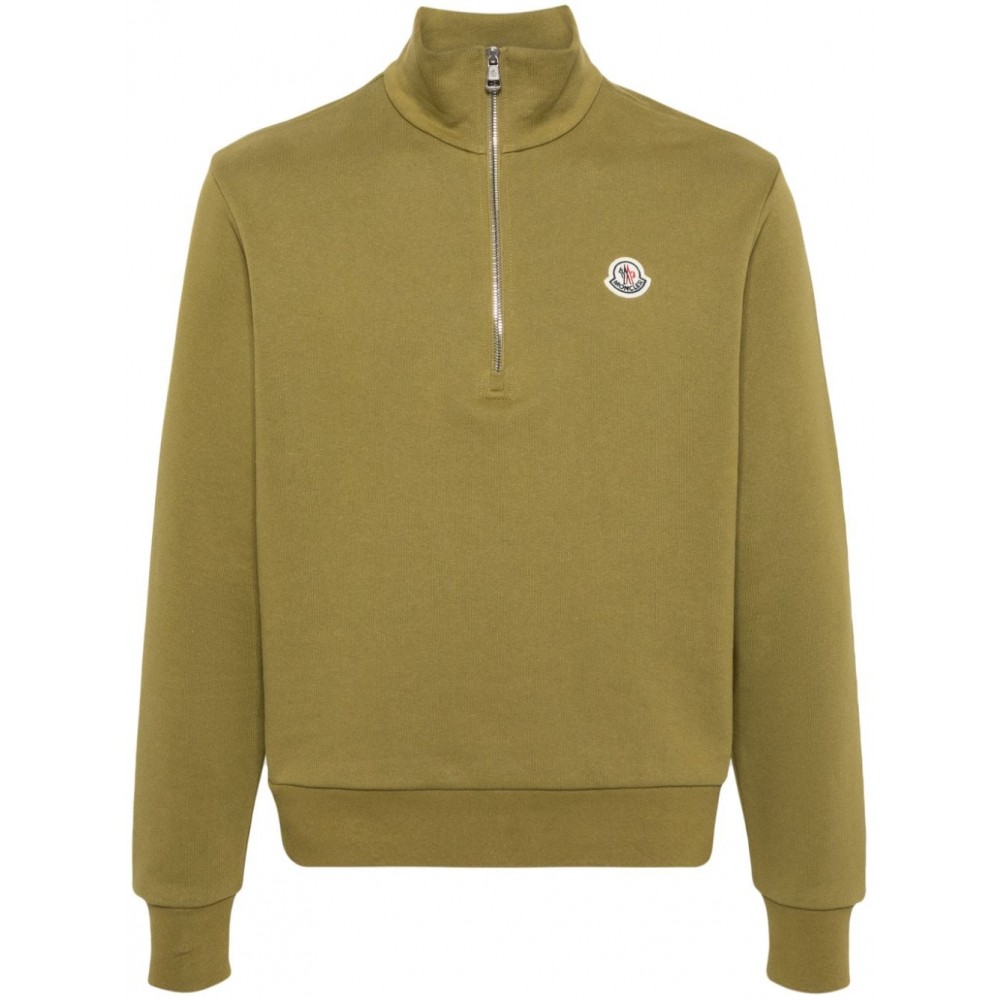 Moncler applique-logo Cotton Sweatshirt Green UKMCS28096