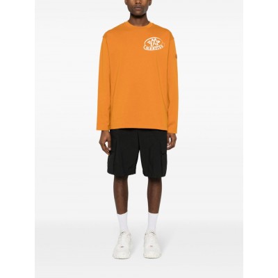 Moncler logo-print Cotton Sweatshirt Orange MCS29079