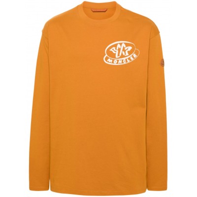 Moncler logo-print Cotton Sweatshirt Orange MCS29079