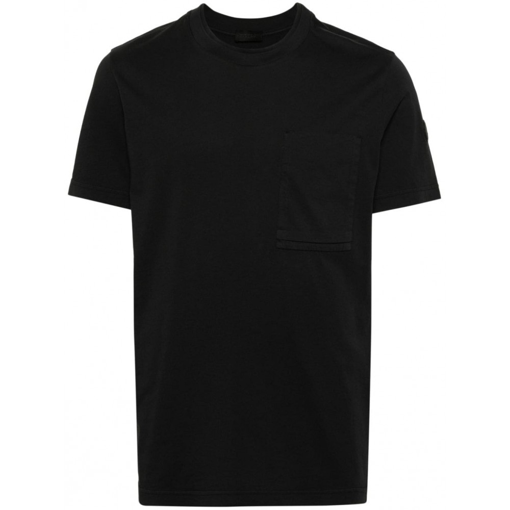 Moncler rubberised-logo Cotton T-shirt Black MCS29467