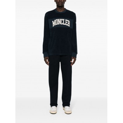 Moncler logo-applique Terrycloth Sweatshirt Blue MCS28840