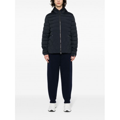 Moncler Hooded Puffer Jacket Blue MCS28626