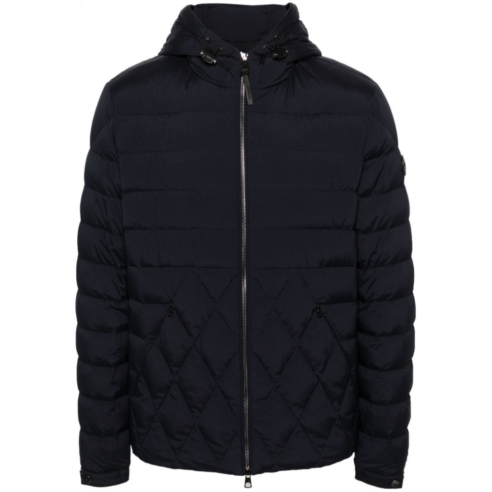 Moncler Hooded Puffer Jacket Blue MCS28626