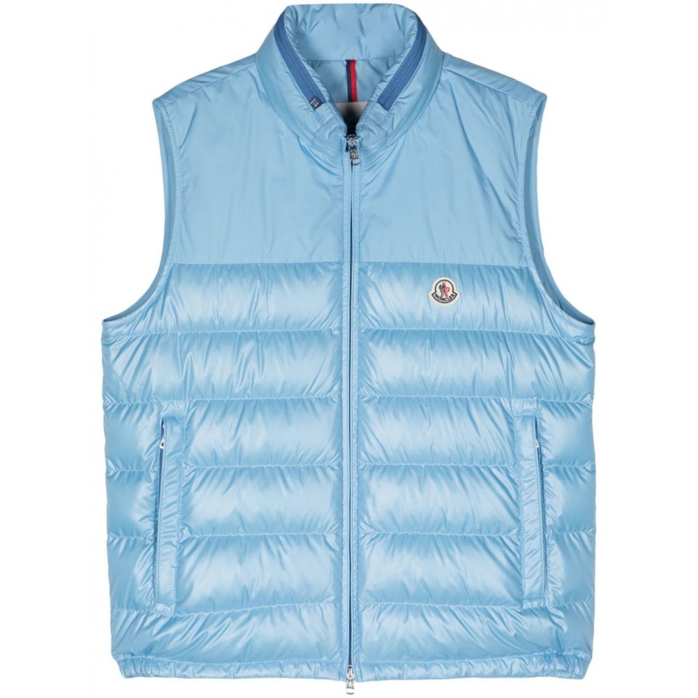 Moncler Cerces concealed-hood Down Gilet Blue MCS28280