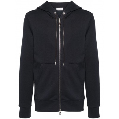 Moncler logo-applique Zipped Hoodie Blue UKMCS28846