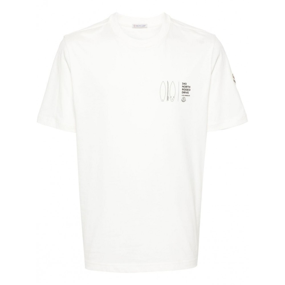 Moncler logo-print Cotton T-shirt White MCS29109