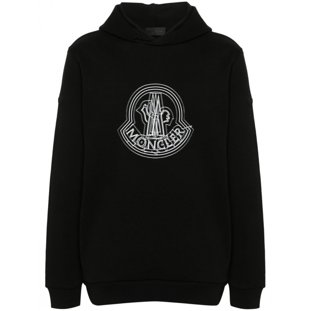 Moncler logo-print Hoodie Black MCS29124