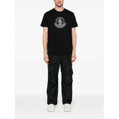 Moncler logo-print Cotton T-shirt Black MCS29085