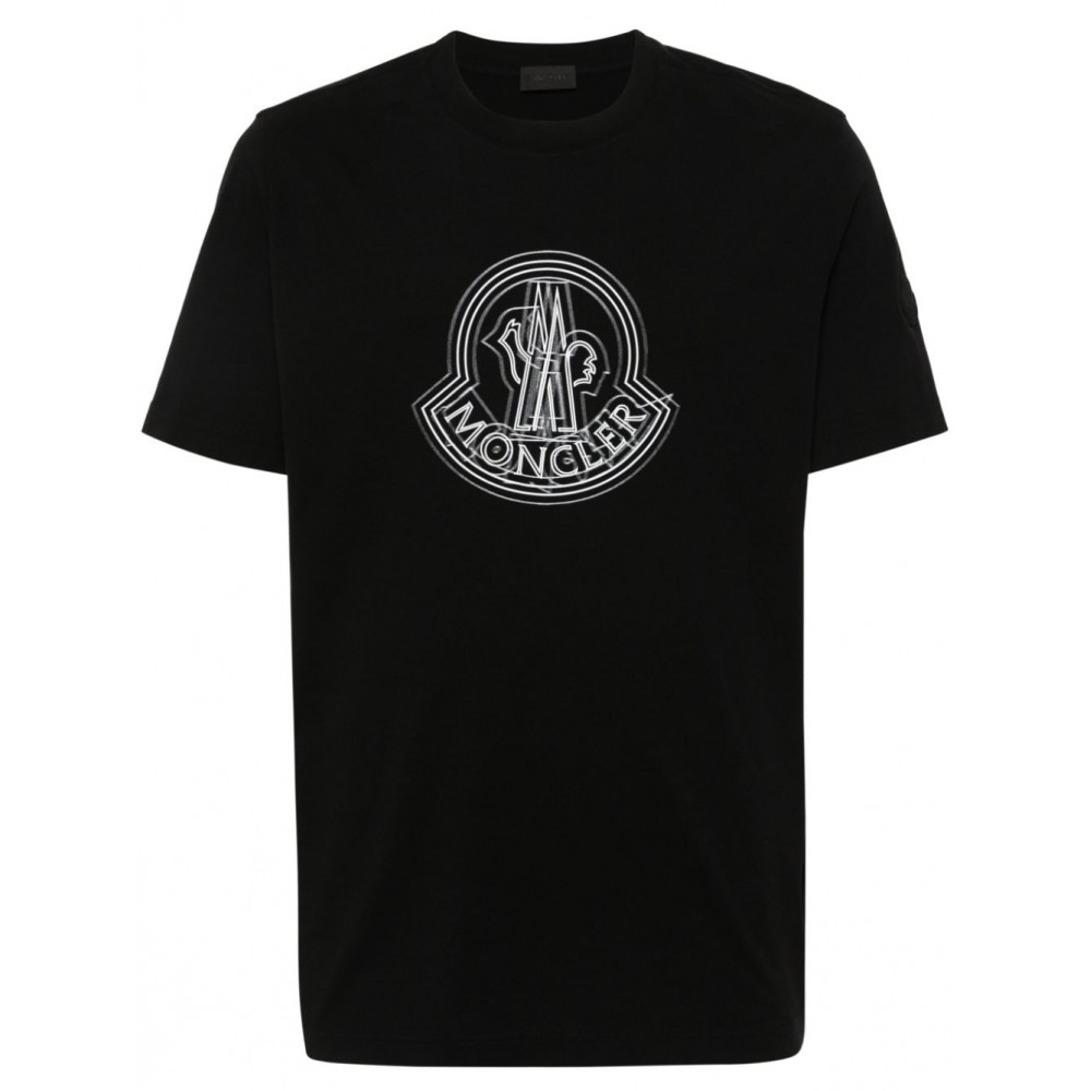 Moncler logo-print Cotton T-shirt Black MCS29085