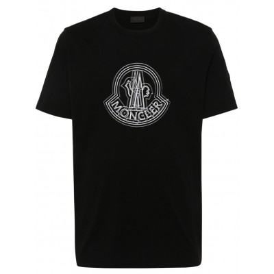 Moncler logo-print Cotton T-shirt Black MCS29085