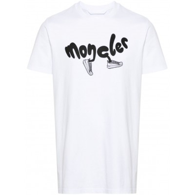 Moncler logo-print Cotton T-shirt White MCS29107