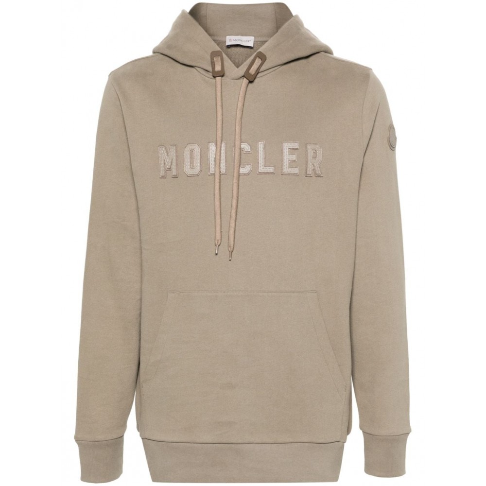 Moncler logo-patch Cotton Hoodie Grey MCS28926