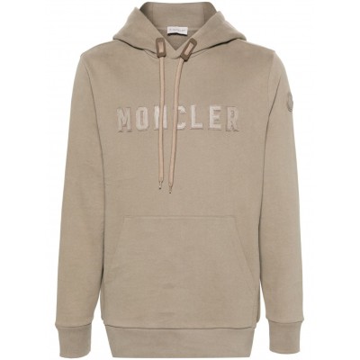 Moncler logo-patch Cotton Hoodie Grey MCS28926