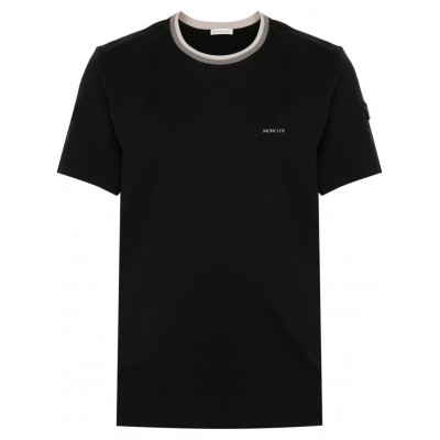 Moncler logo-embossed Cotton T-shirt Black MCS28854