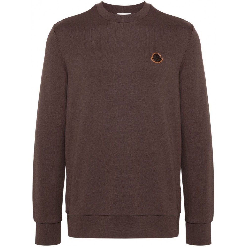 Moncler logo-patch Sweatshirt Brown UKMCS29059