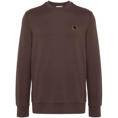 Moncler logo-patch Sweatshirt Brown UKMCS29059