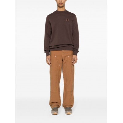 Moncler logo-patch Sweatshirt Brown UKMCS29059