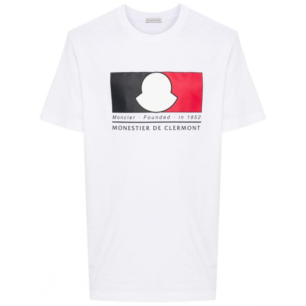 Moncler logo-print T-shirt White MCS29166