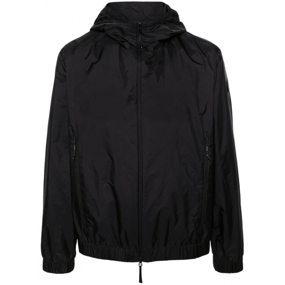 Moncler Algovia zip-up Hooded Jacket Black MCS28050