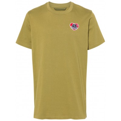 Moncler Heart logo-patch T-shirt Green MCS28584